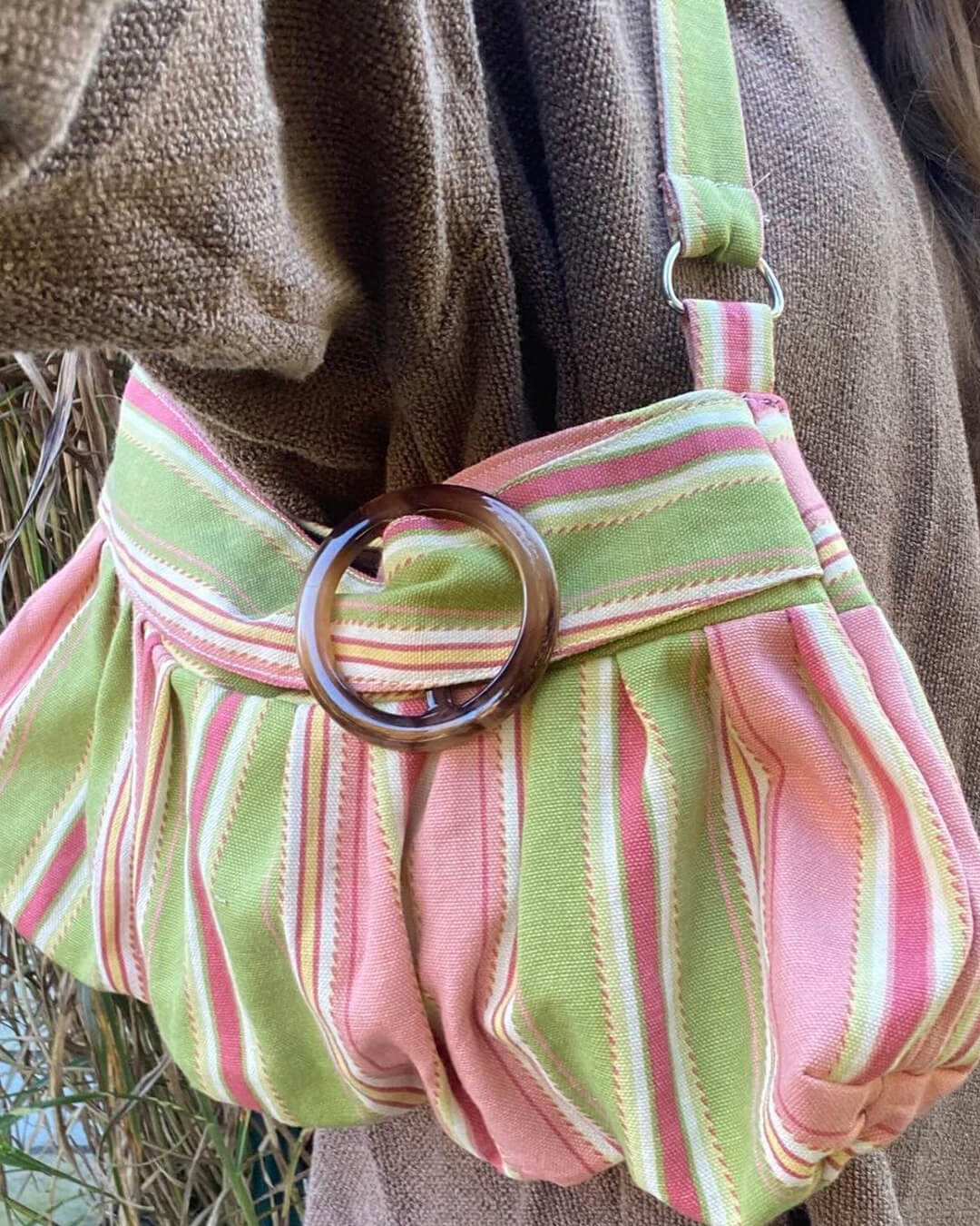 Maria Striped Shoulder Bag