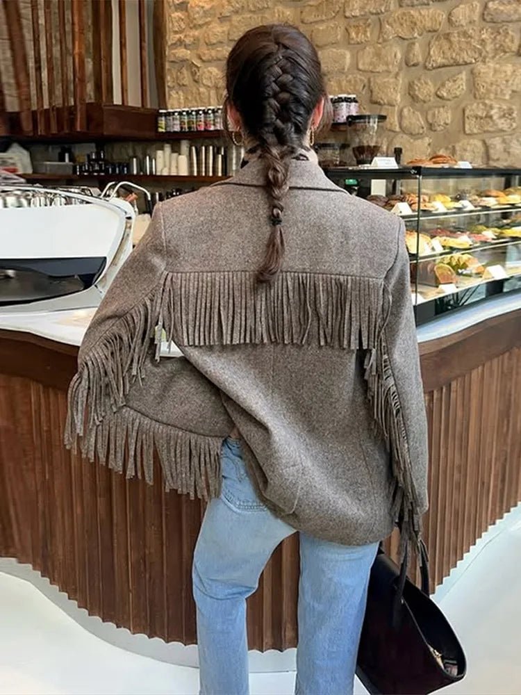 Blazer Alicia con flecos a medida