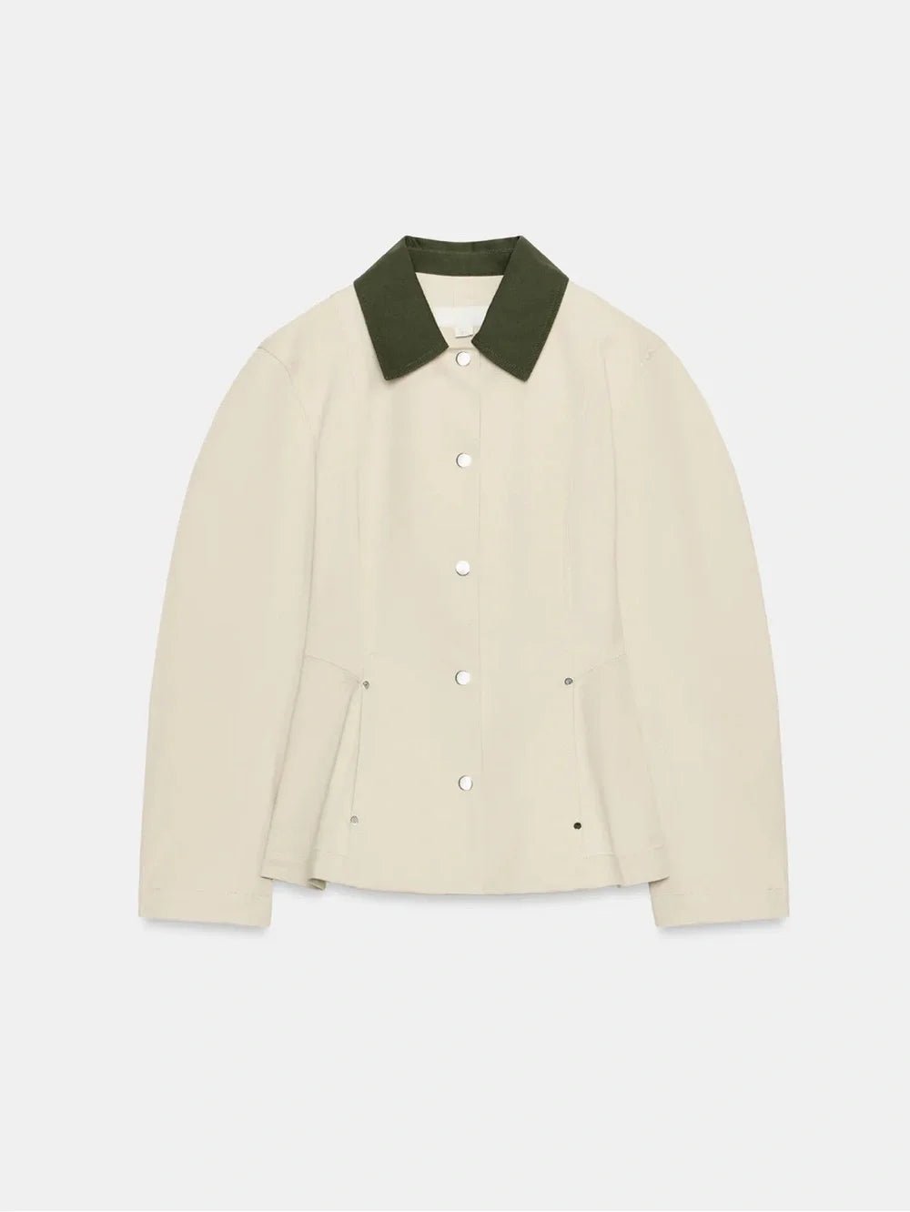 Chaqueta peplum con cuello en contraste Ruth