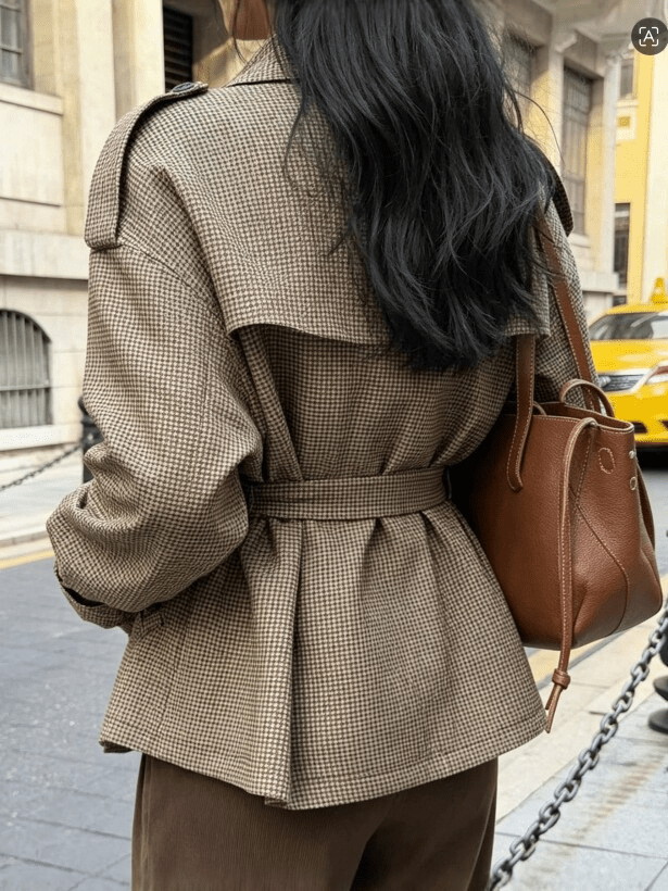 Blazer Ellen de cuadros pata de gallo