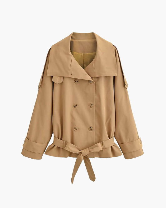Gabardina utilitaria Maria de cuello alto