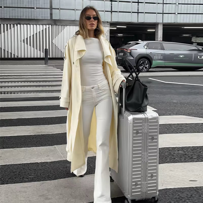 Gabardina larga Lucy con cinturón