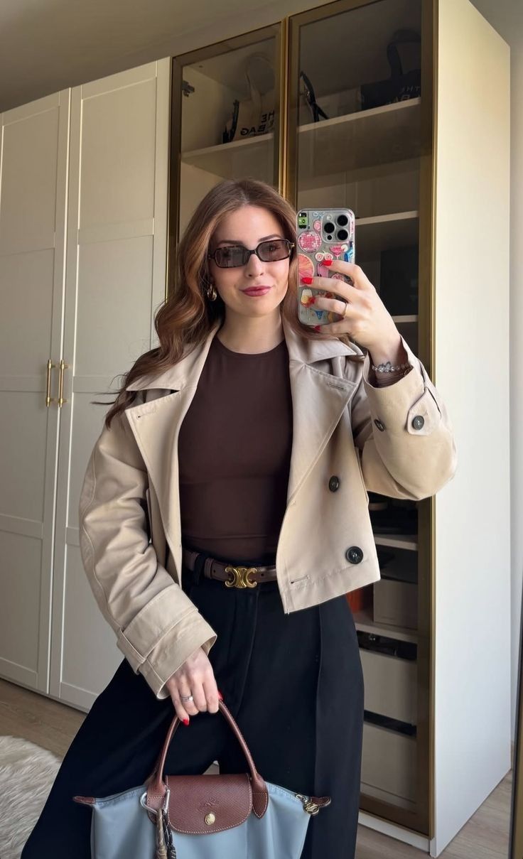 Gabardina Carla corta cruzada