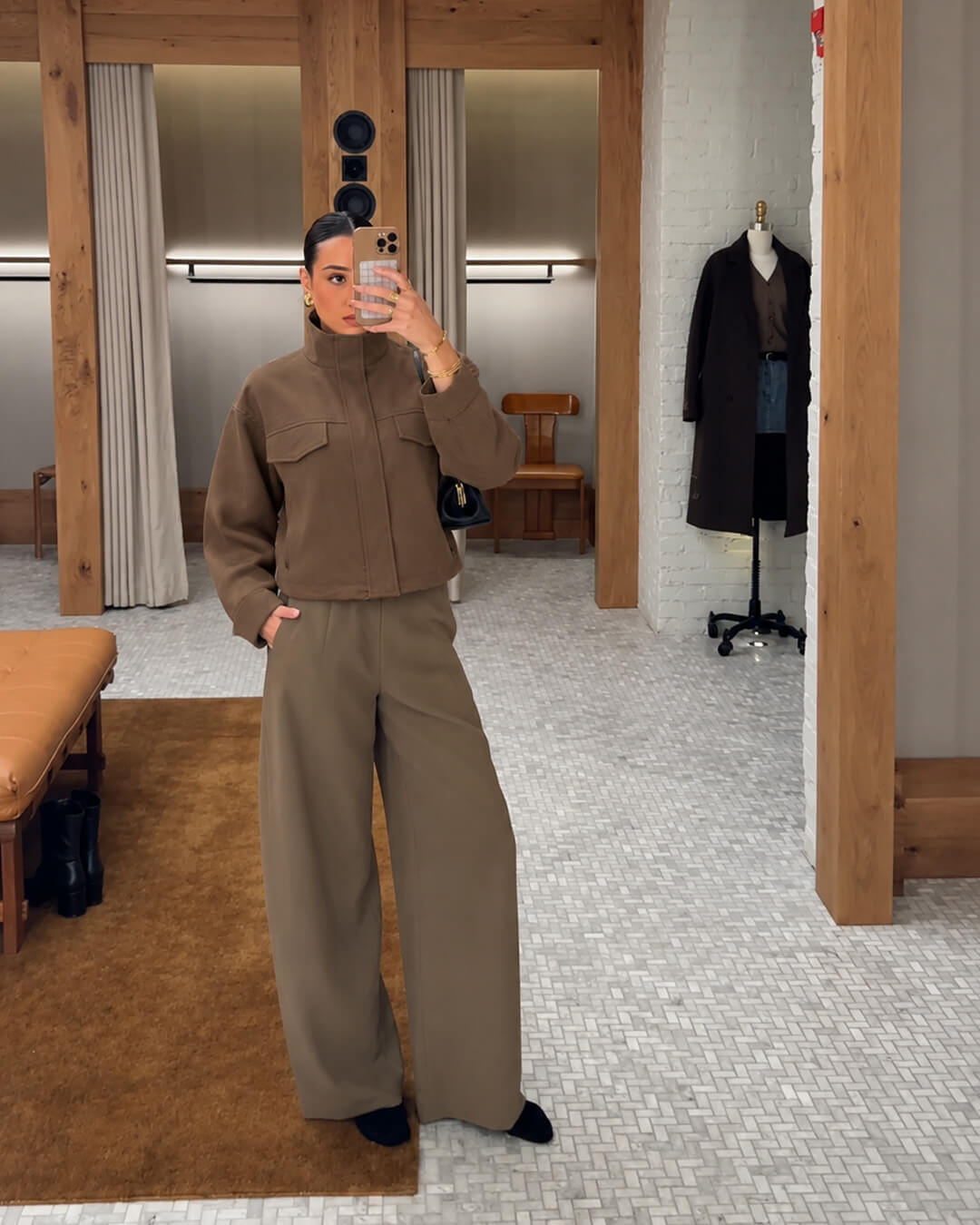 Amelie Brown Zip Jacket