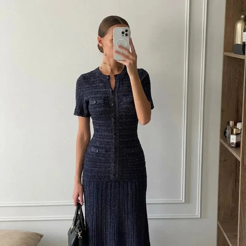 Vestido maxi de punto con lentejuelas Sadie