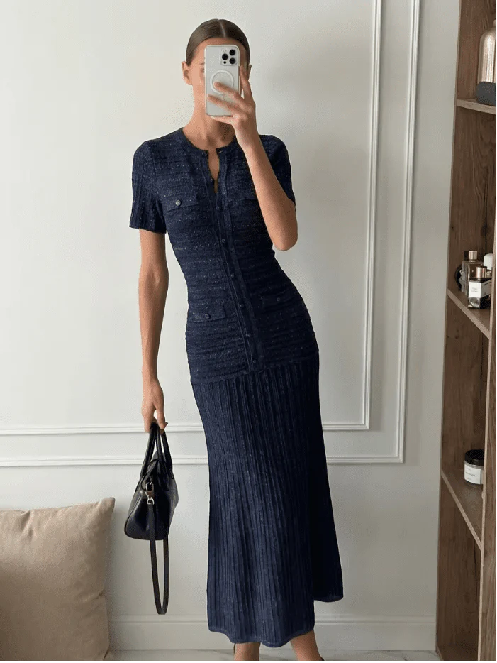 Vestido maxi de punto con lentejuelas Sadie