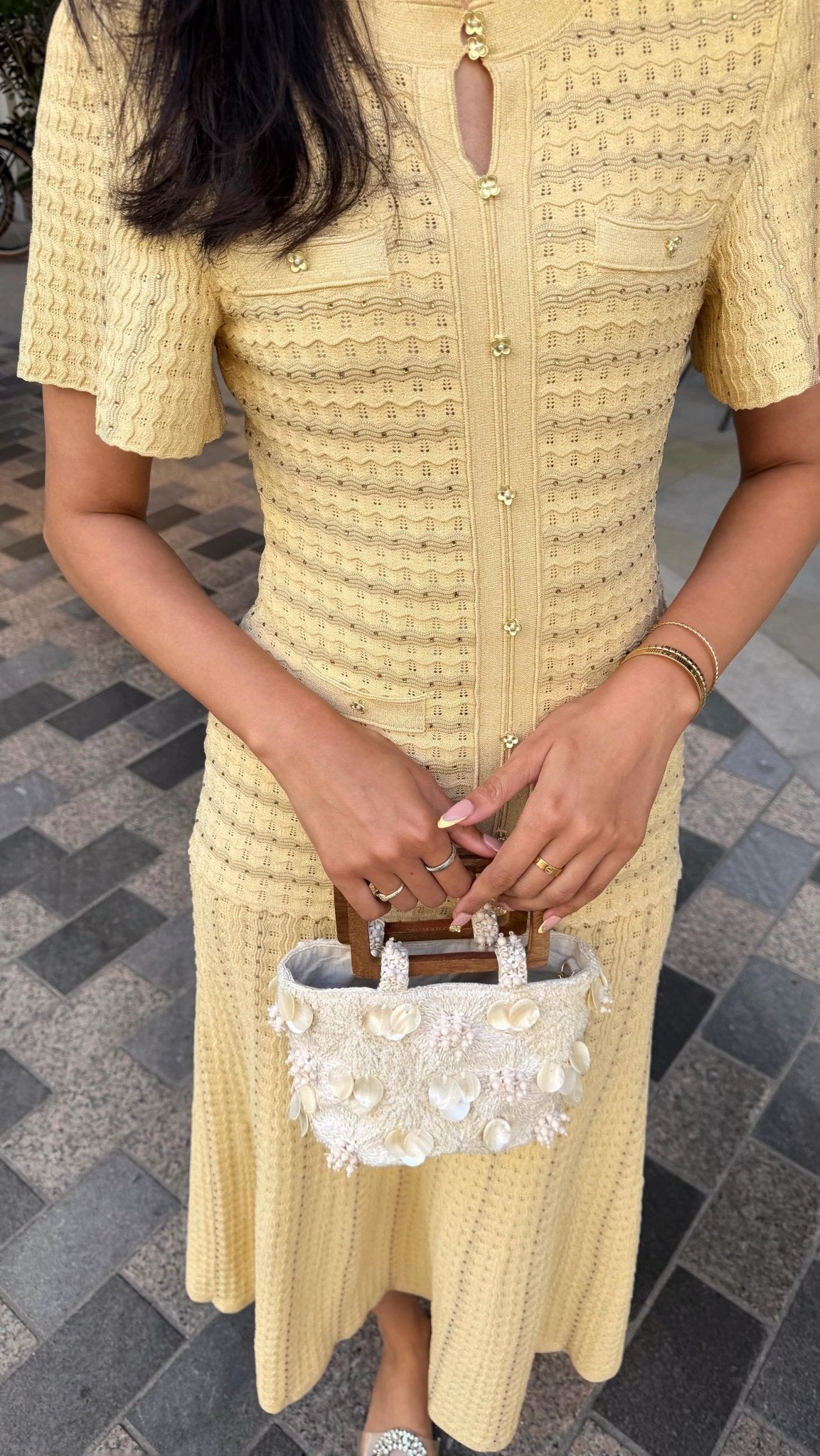 Vestido maxi de punto con lentejuelas Sadie