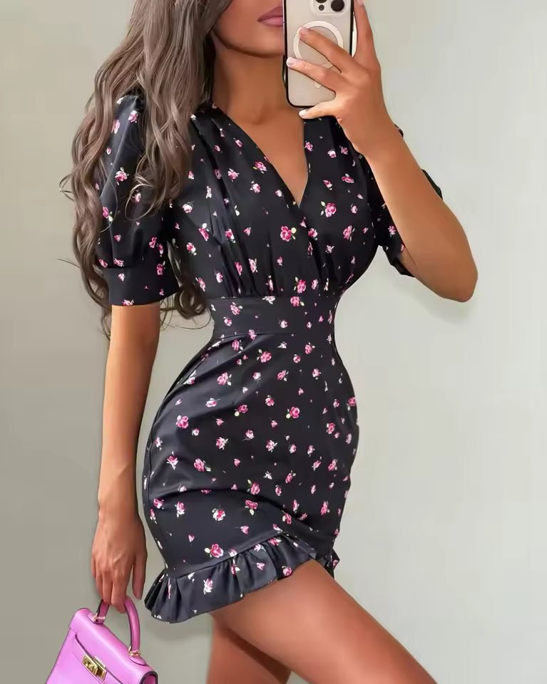 Vestido corto Natasha con estampado floral