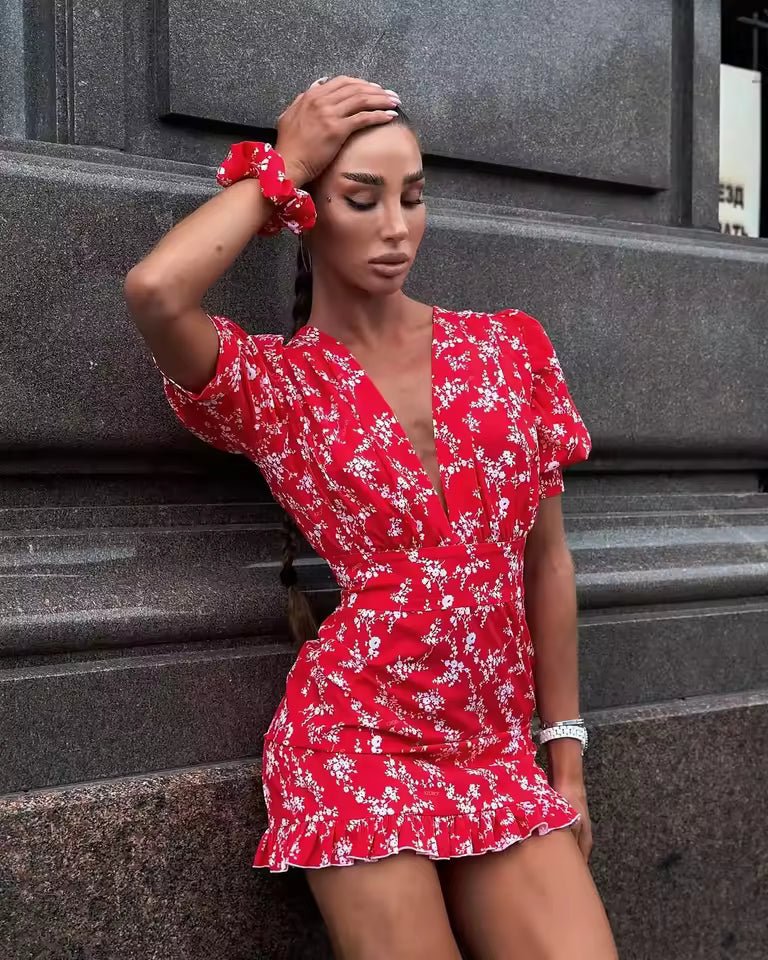 Vestido corto Natasha con estampado floral