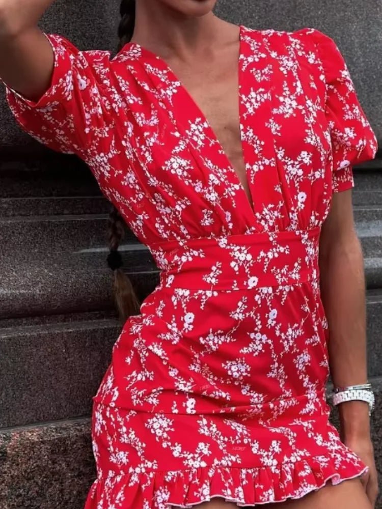 Vestido corto Natasha con estampado floral