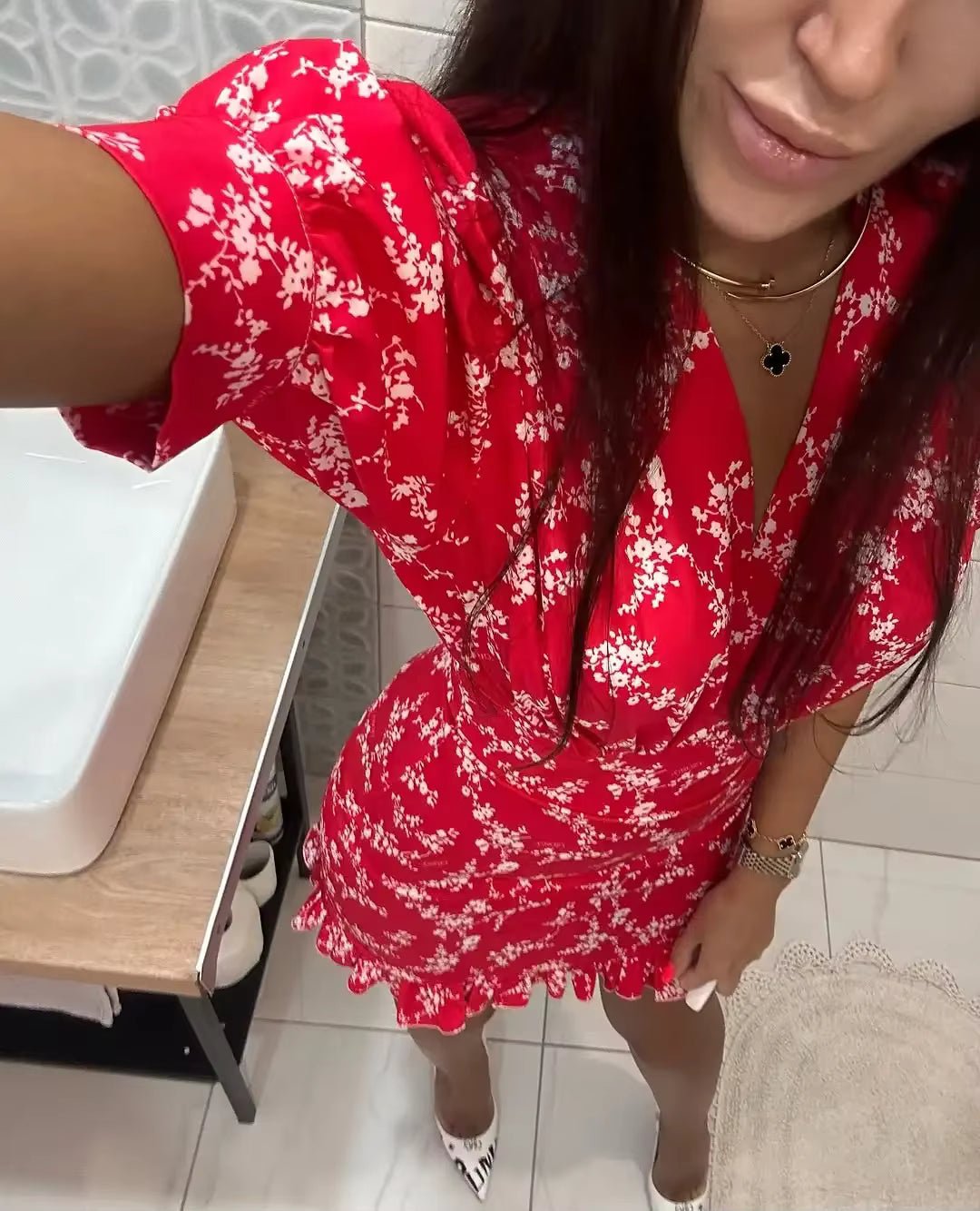 Vestido corto Natasha con estampado floral