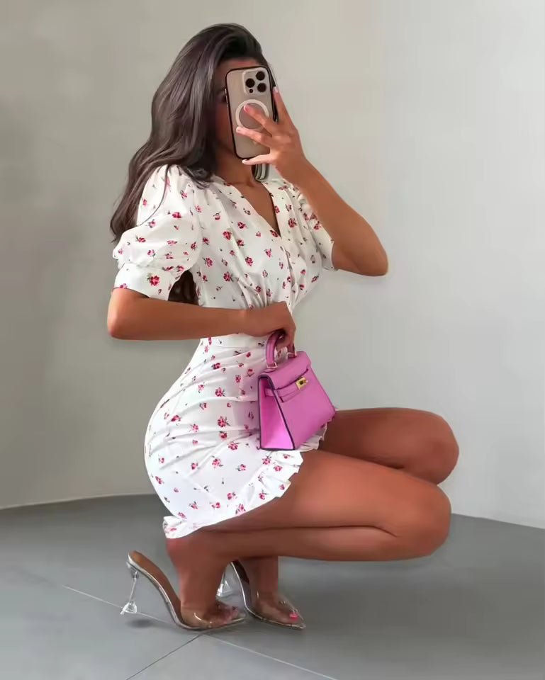 Vestido corto Natasha con estampado floral