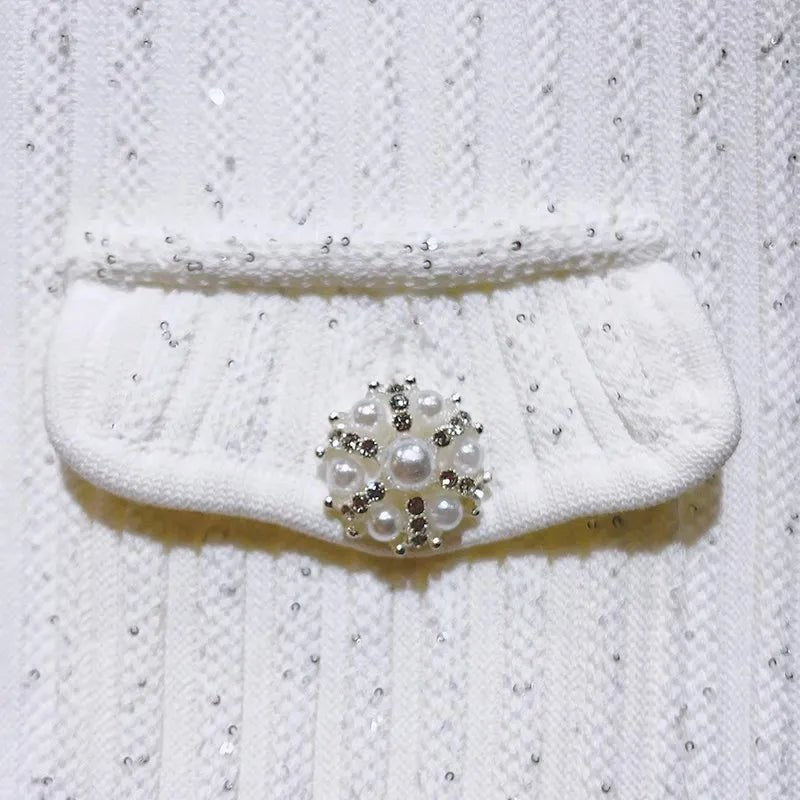 Vianne vestido corto de punto con lentejuelas