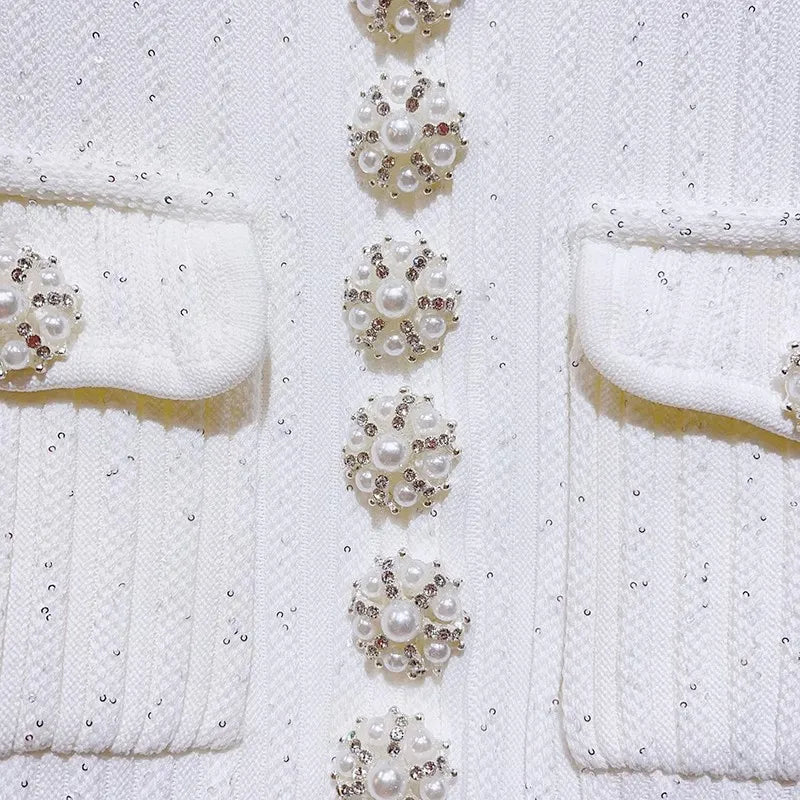 Vianne vestido corto de punto con lentejuelas