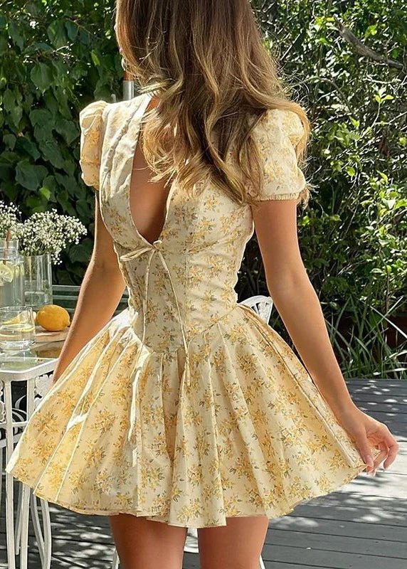 Vestido corto Lory con escote en V