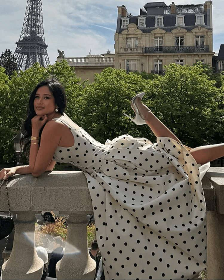 Vestido midi Petra de lunares