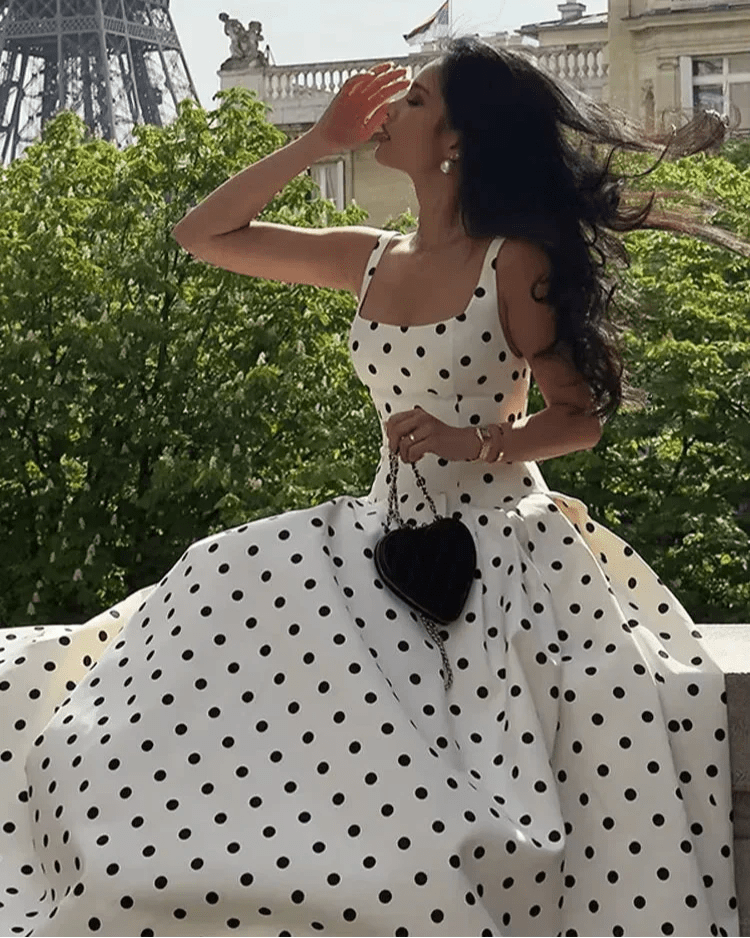 Vestido midi Petra de lunares