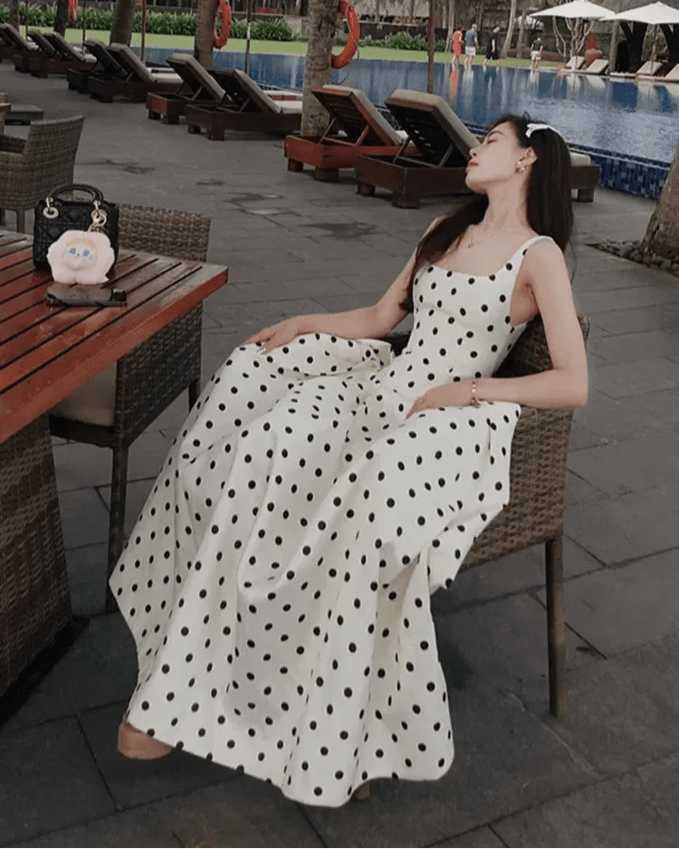 Vestido midi Petra de lunares