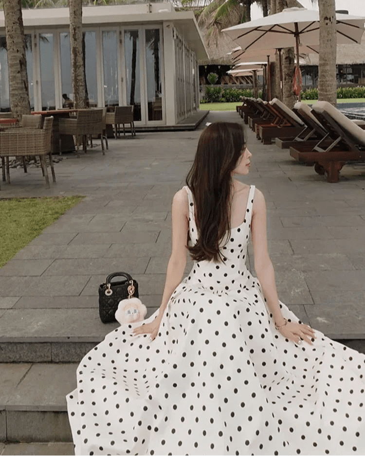 Vestido midi Petra de lunares