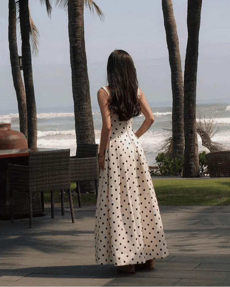 Vestido midi Petra de lunares