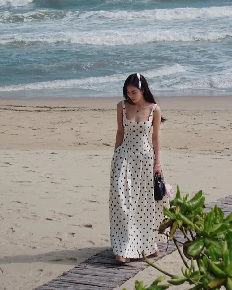 Vestido midi Petra de lunares