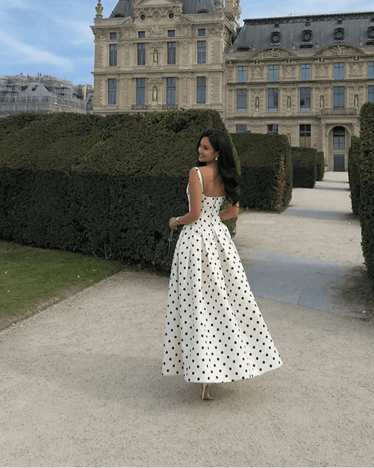 Vestido midi Petra de lunares
