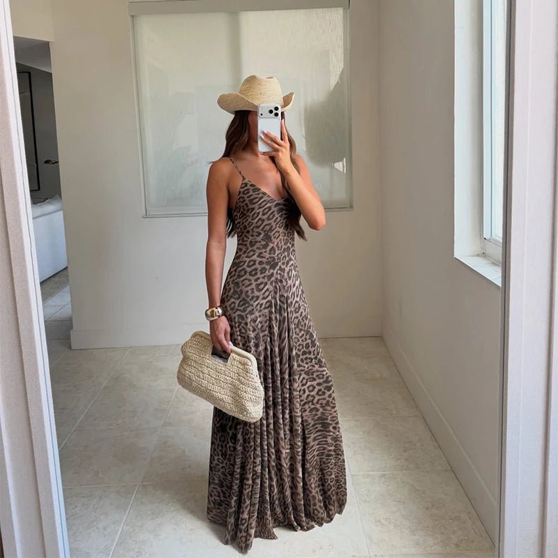 Lara Leopard Print Maxi Dress