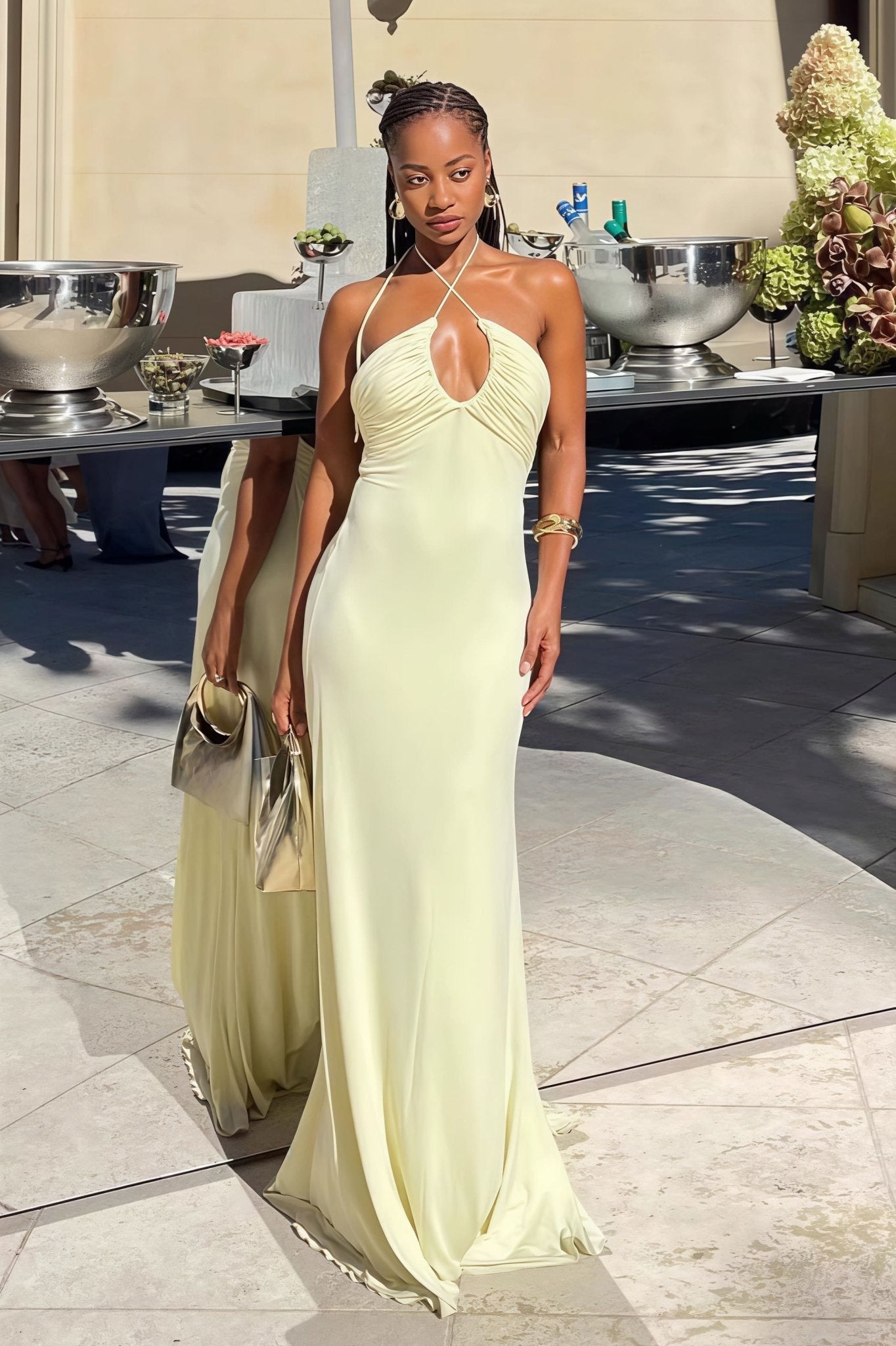 Vestido Effie Halter Mermaid Maxi