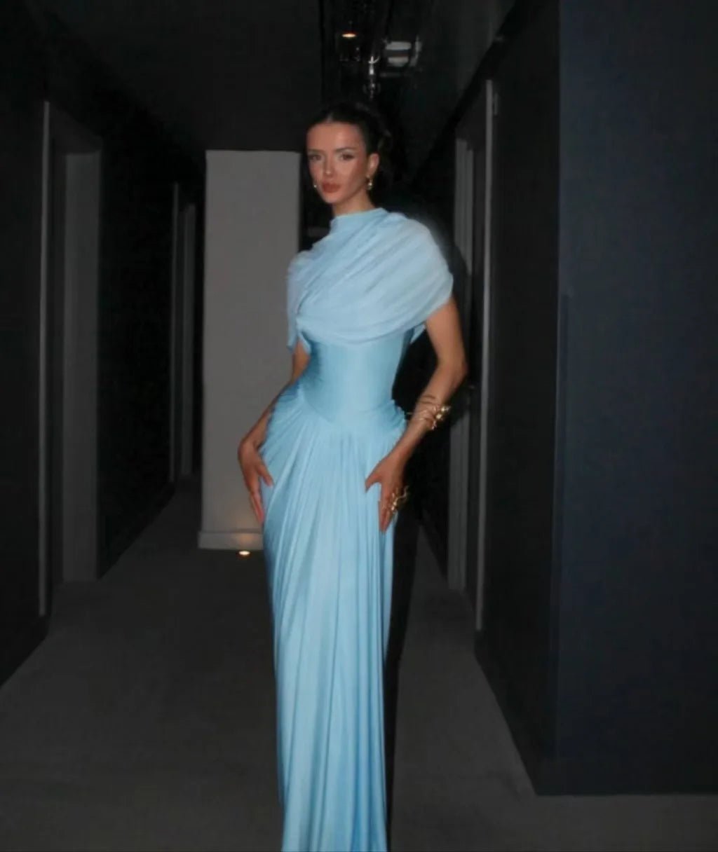 Hadley vestido maxi ajustado de mesh