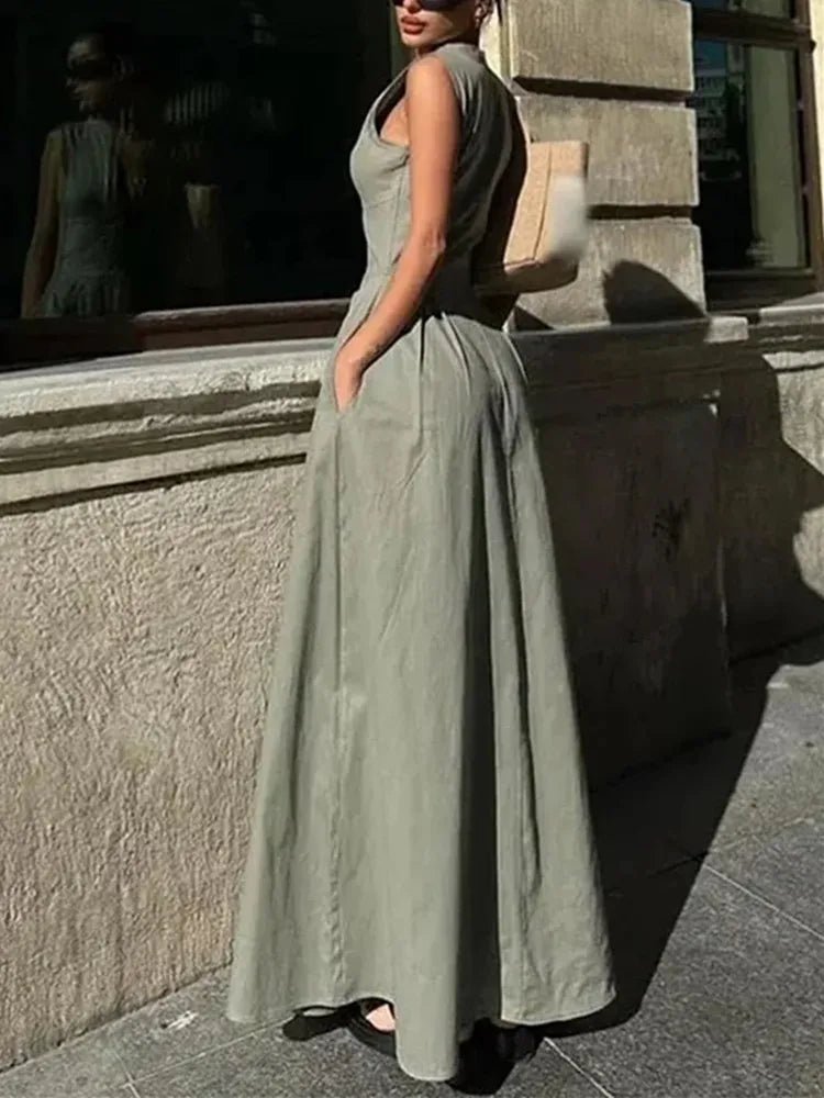 Vestido midi sin mangas Celia