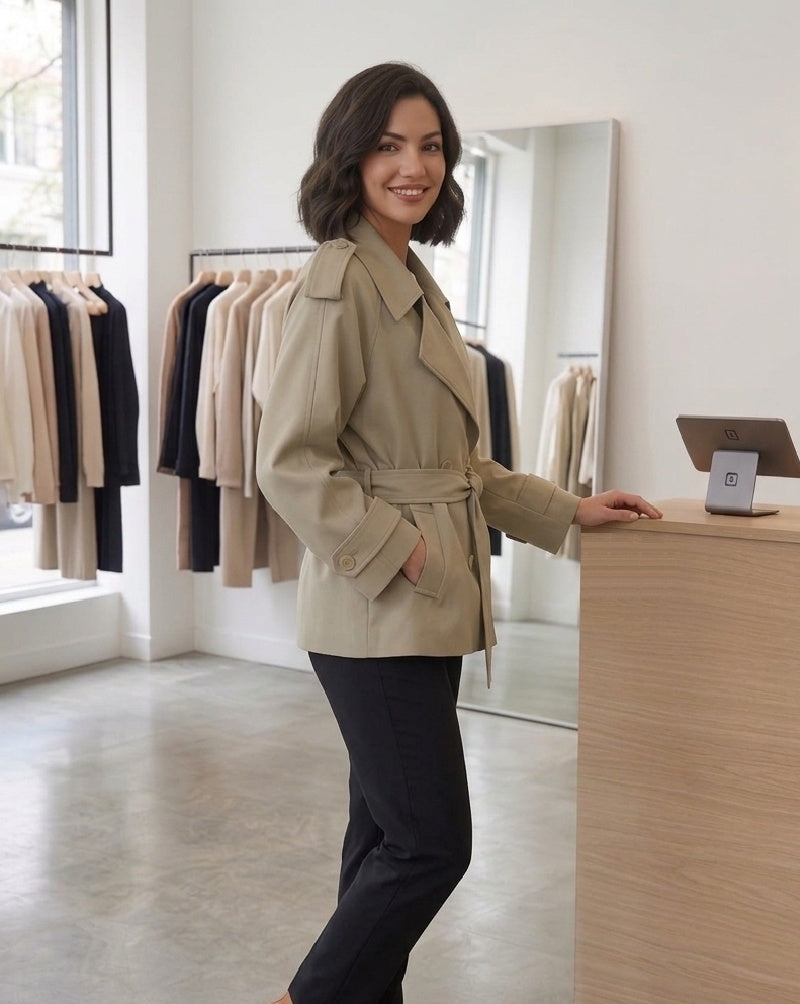 Gabardina extragrande con cinturón Fabienne