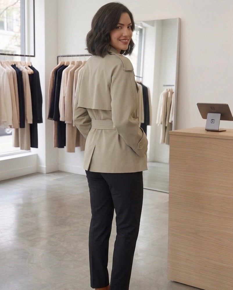Gabardina extragrande con cinturón Fabienne
