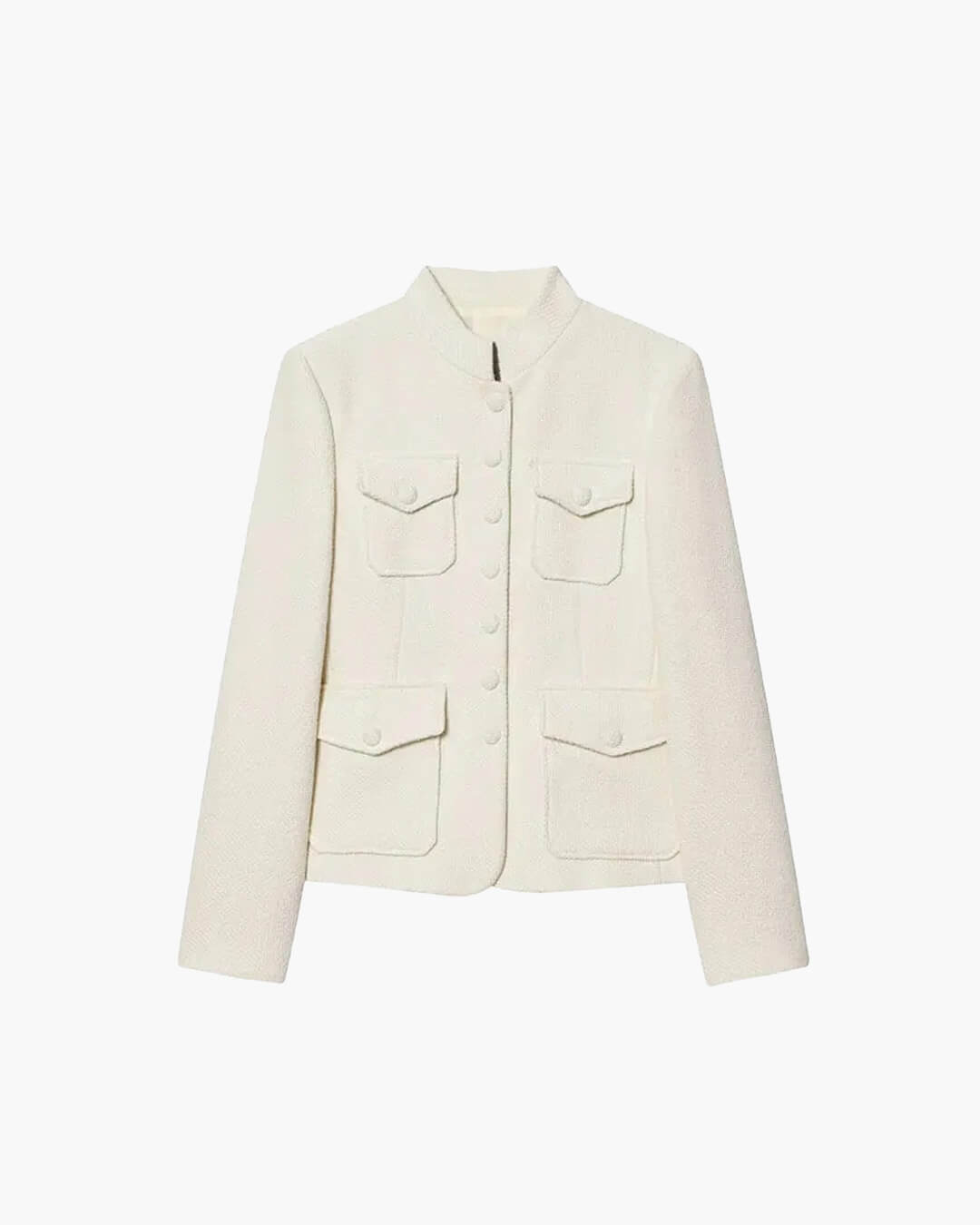Blazer Anna con cuello mao y bolsillos de solapa
