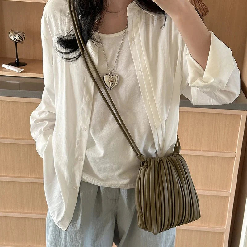 Bolso bandolera mini plisado Sadie