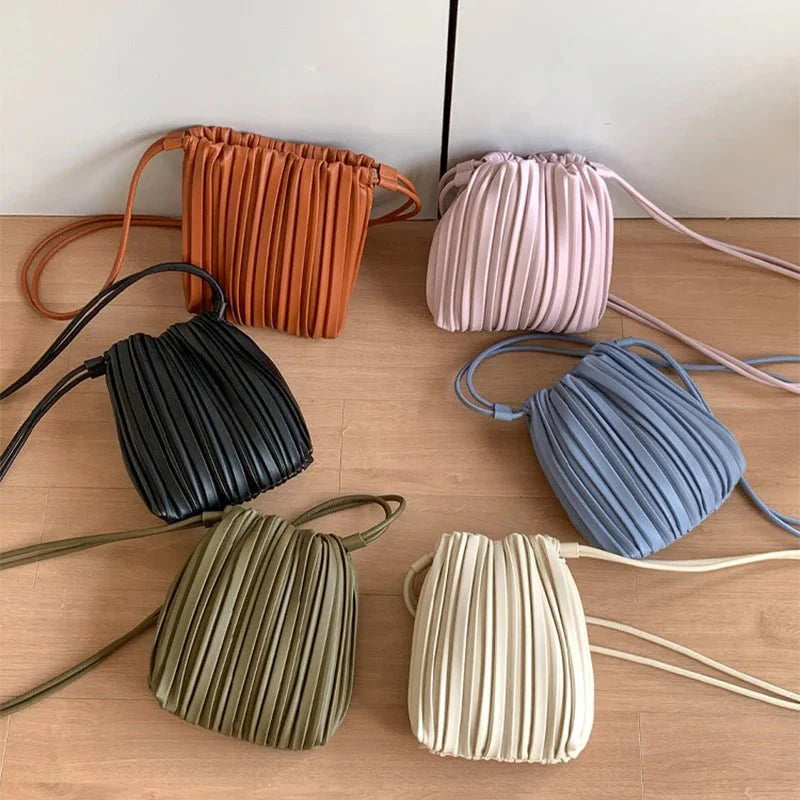 Bolso bandolera mini plisado Sadie