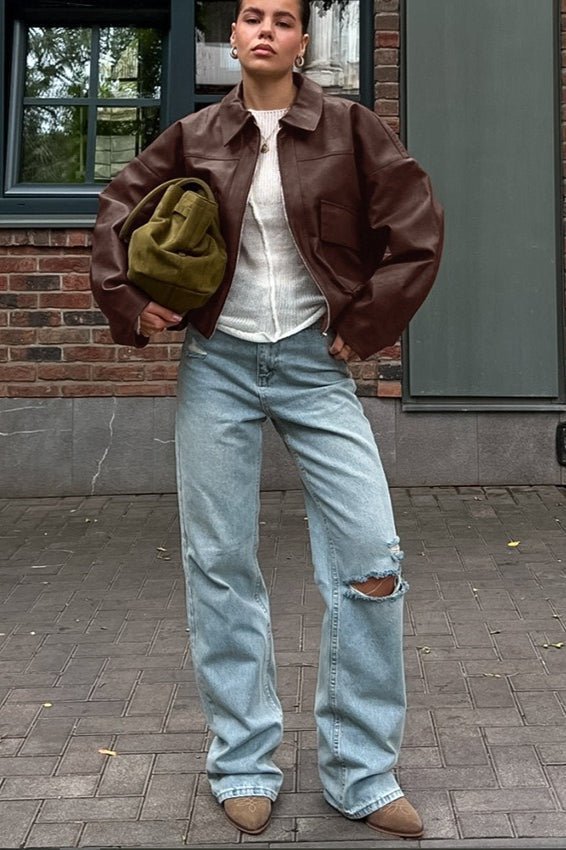 Jenny chaqueta vintage de polipiel