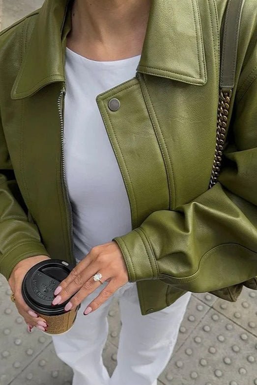 Chaqueta Nina Vintage de cuero sintético