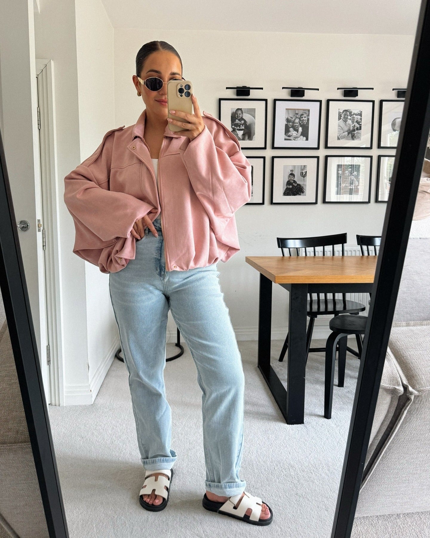 Helen Faux Suede Bomber Jacket
