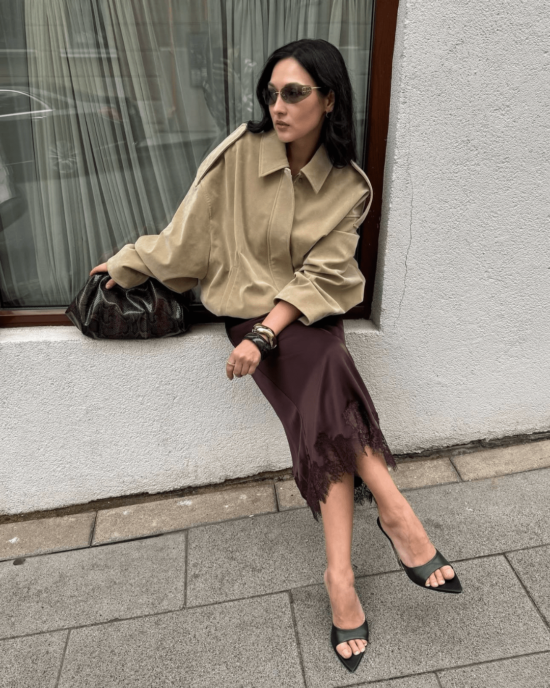 Helen Faux Suede Bomber Jacket
