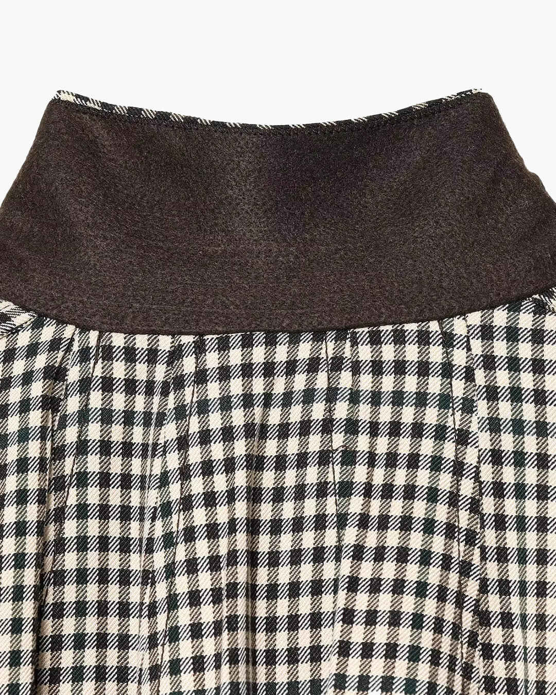 Lisa High Neck Checked Bomber Jacket