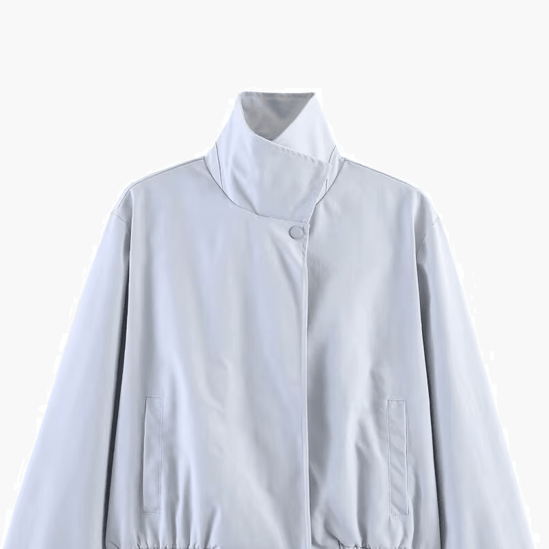 Chaqueta Carla con Cremallera y Cuello Alto