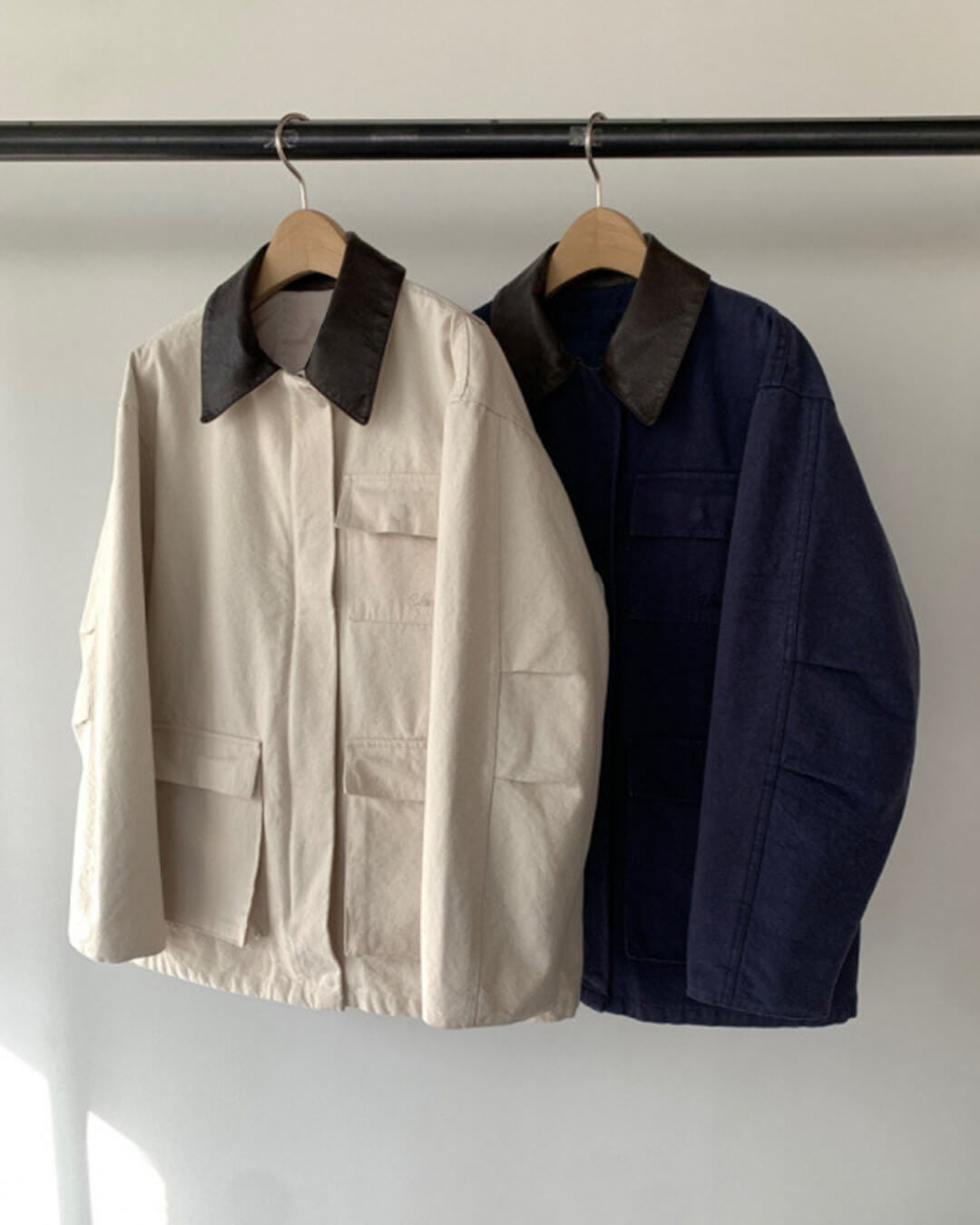Jane Contrast Collar Utility Jacket