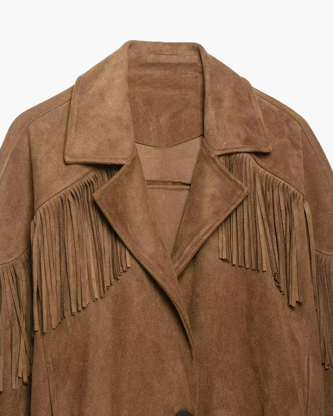 Chaqueta vaquera Julie de flecos en ante sintético