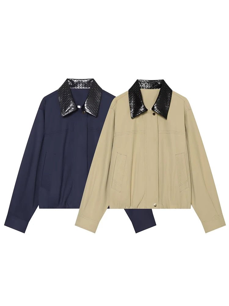 Chaqueta bomber Layla con cuello de contraste