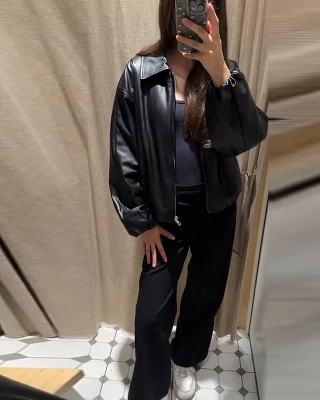 Cazadora bomber Sienna en piel sintética
