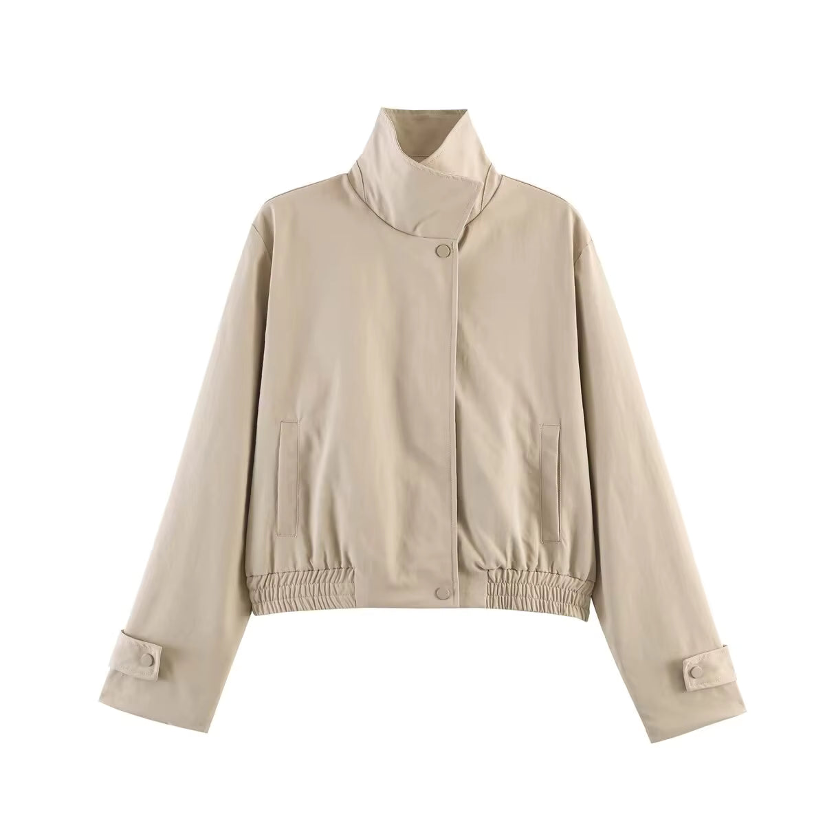 Chaqueta Carla con Cremallera y Cuello Alto