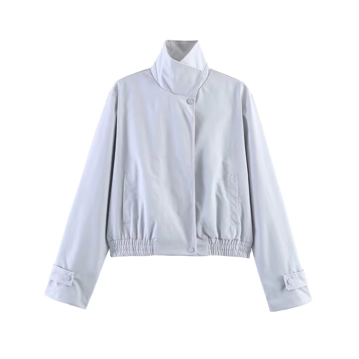 Chaqueta Carla con Cremallera y Cuello Alto