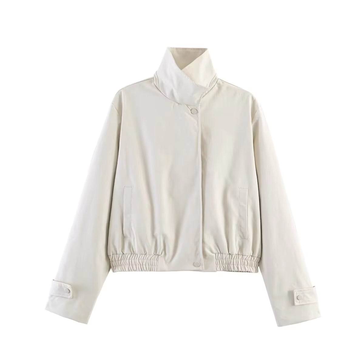Chaqueta Carla con Cremallera y Cuello Alto
