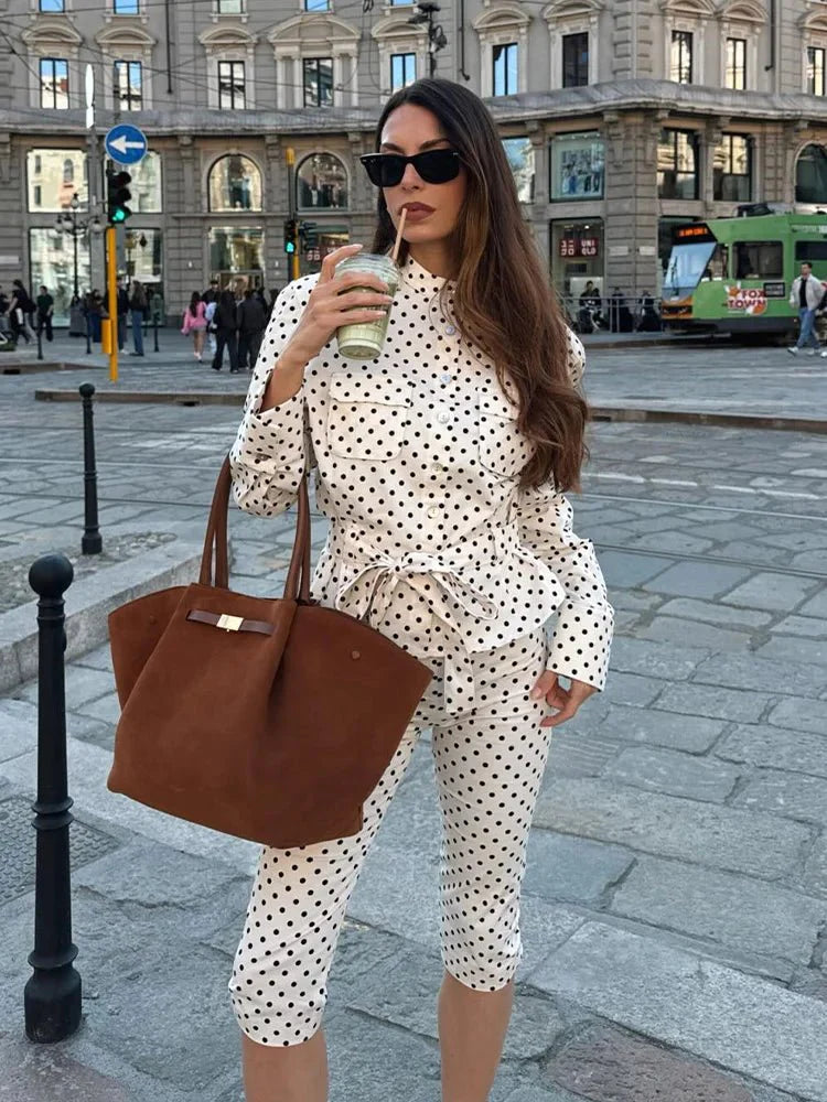 Conjunto Capri Marianne de lunares