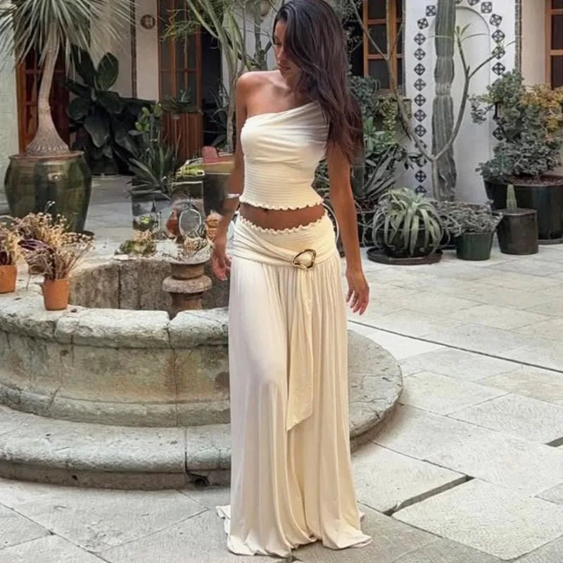 Conjunto falda maxi ceñida Bethany